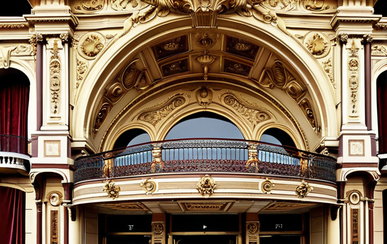 **Image:** The Colon Theatre in Buenos Aires, showcasing its French-inspired architecture with balconies, decorative carvings, and a dome. Capture the grandeur and elegance of the building, reminiscent of the Paris Opera House.